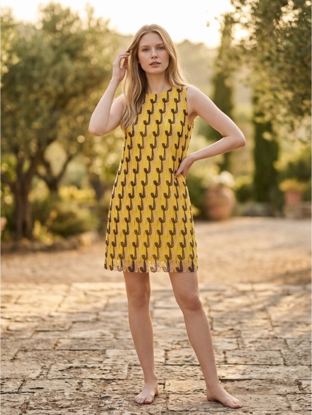 6 Jason Wu Embroidered Shift Dress in Sunflower Multi🌼